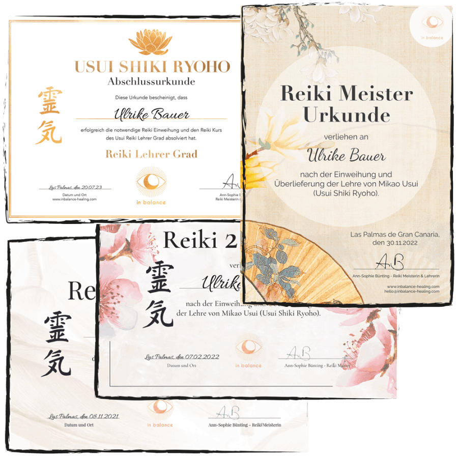 Die Reiki Grade | Shoden Okuden Shinpiden & Lehrer